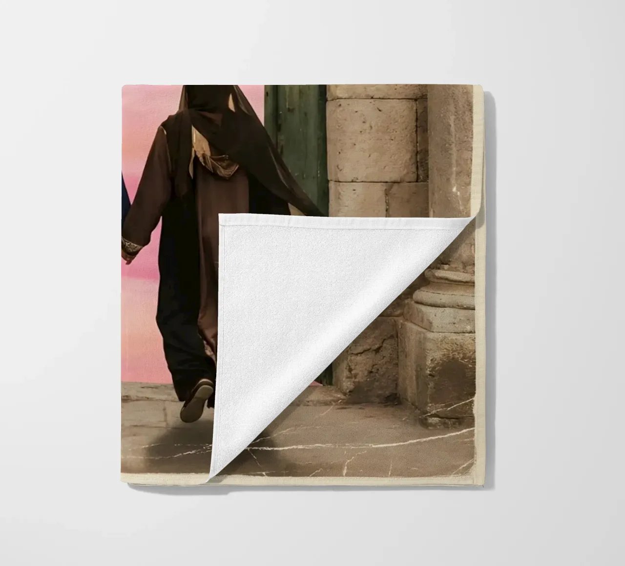 Gateway of Light: Symbolic Surreal Journey Into the Unknown beach towel by Cosmic Reverie Studio