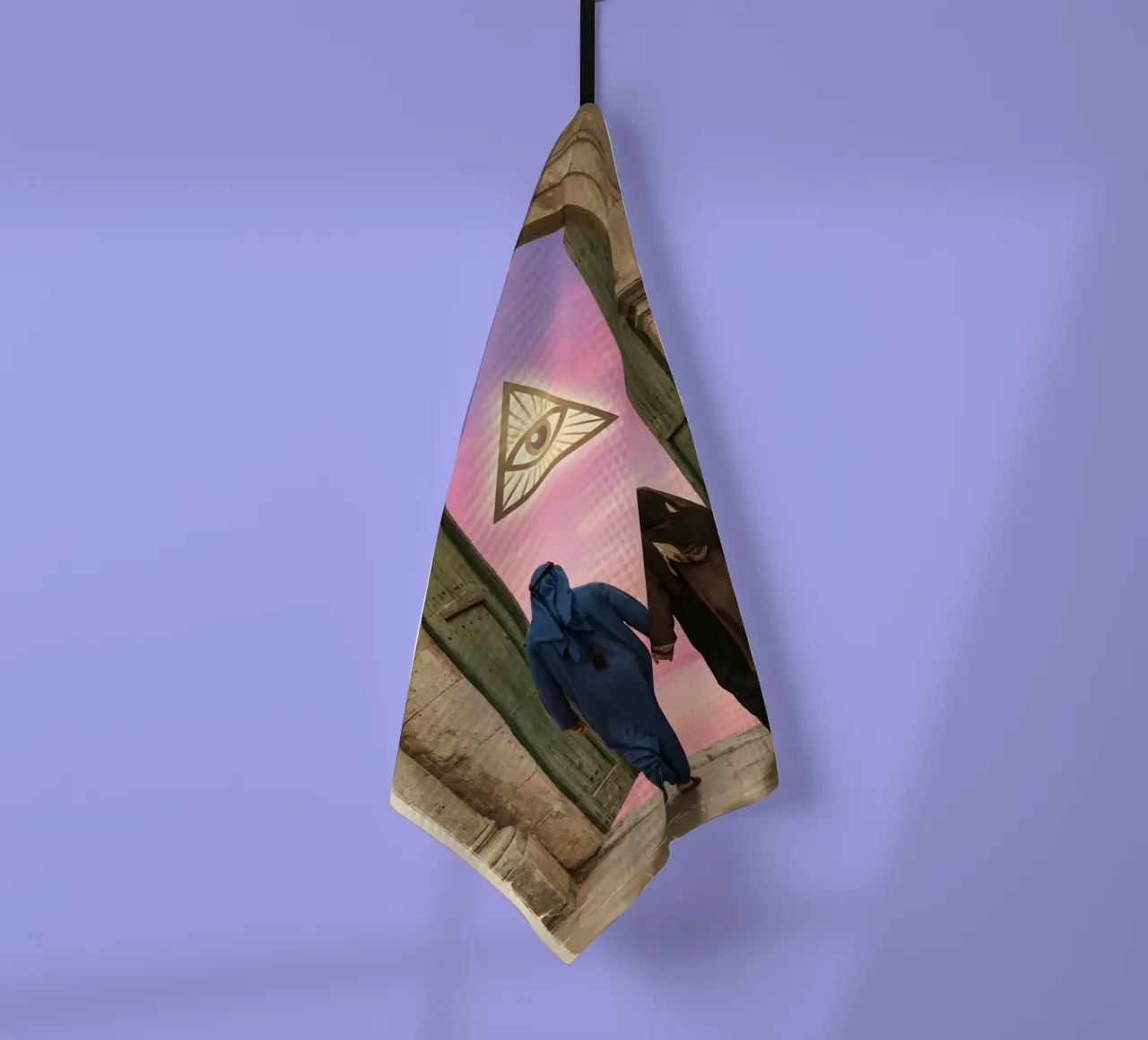 Gateway of Light: Symbolic Surreal Journey Into the Unknown tea towel by Cosmic Reverie Studio