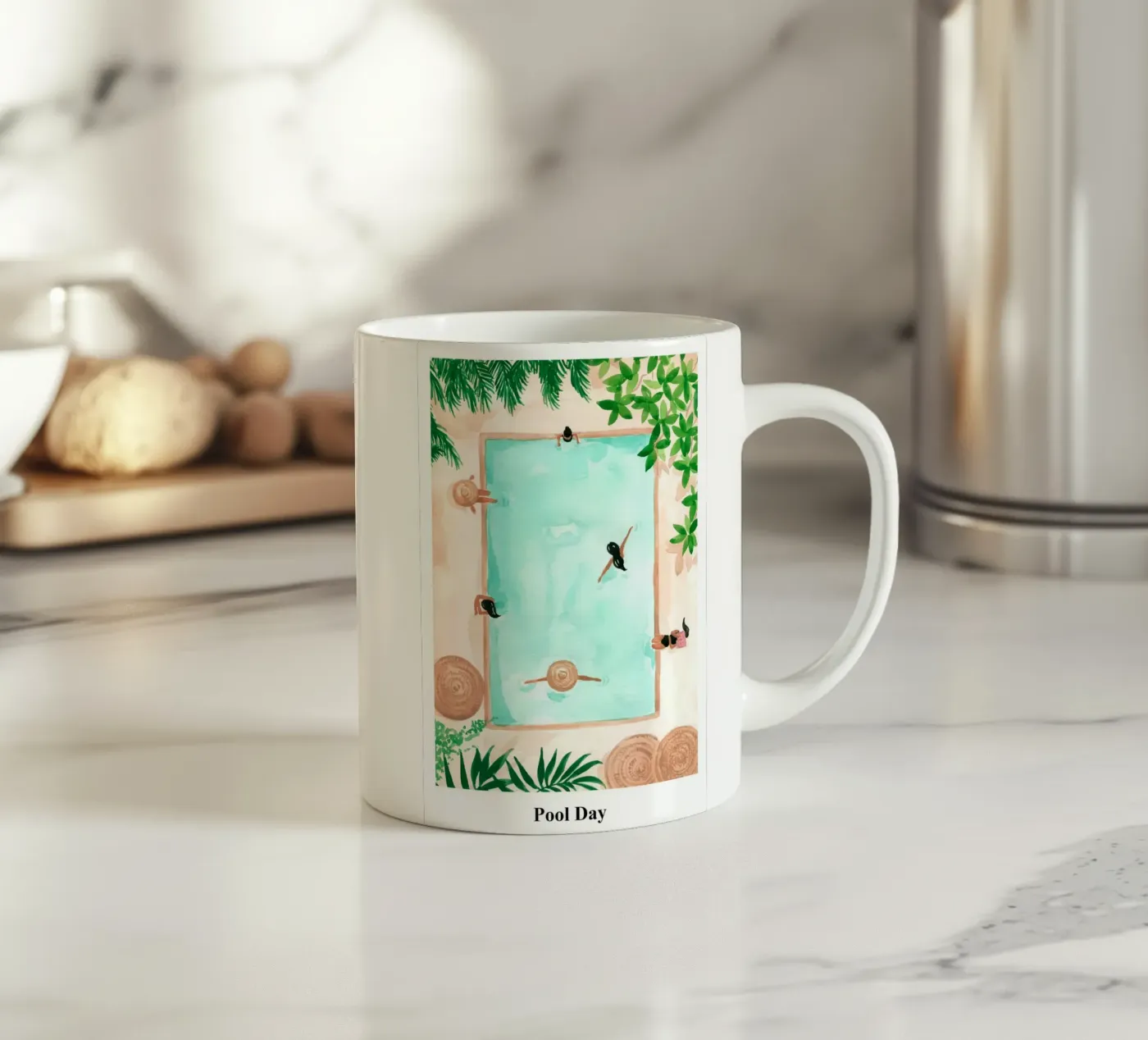 Pool Day ceramic mug by hite Shop