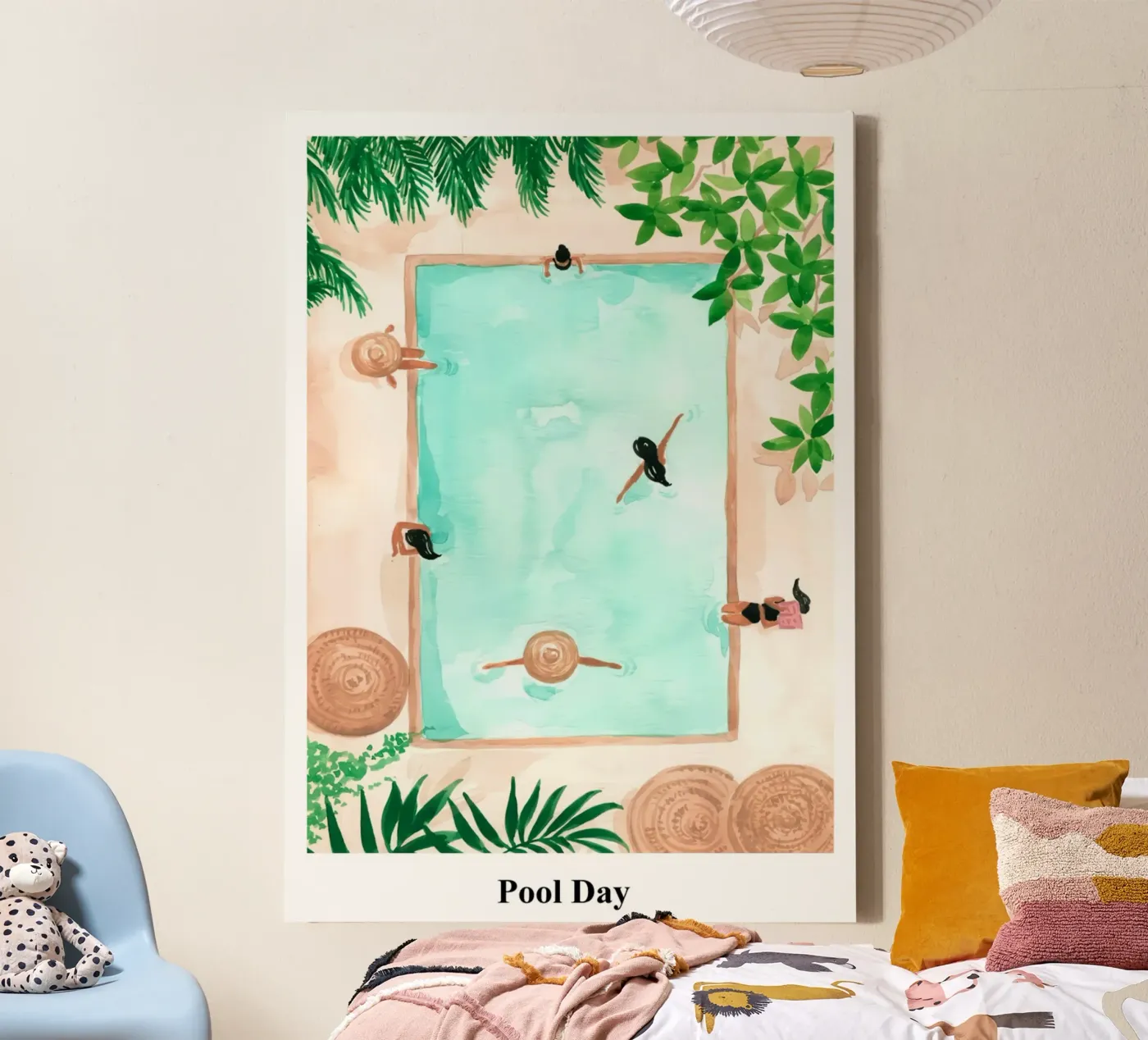 Pool Day canvas by hite Shop