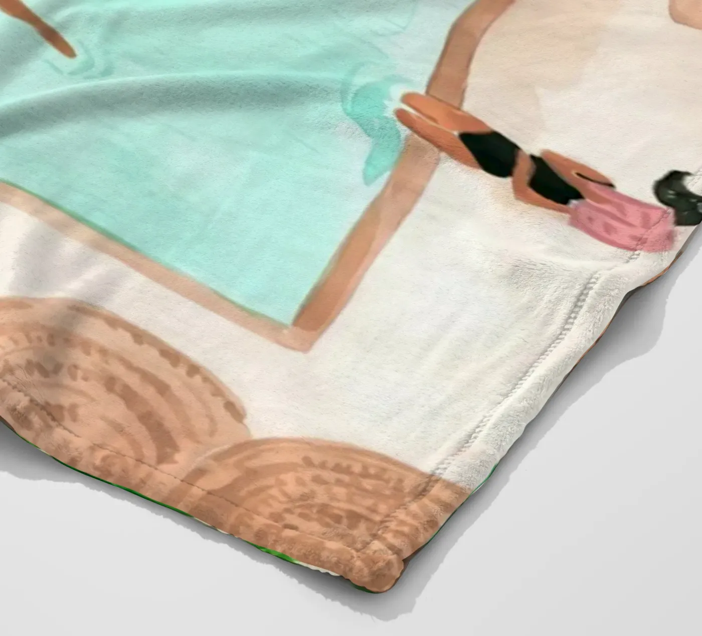 Pool Day fleece blanket by hite Shop