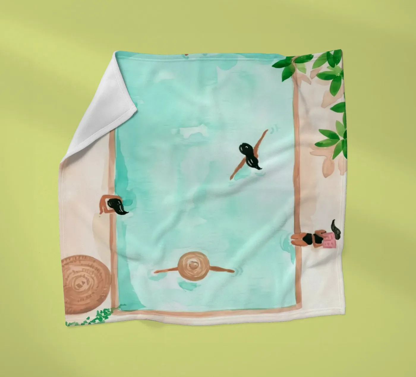 Pool Day fleece blanket by hite Shop
