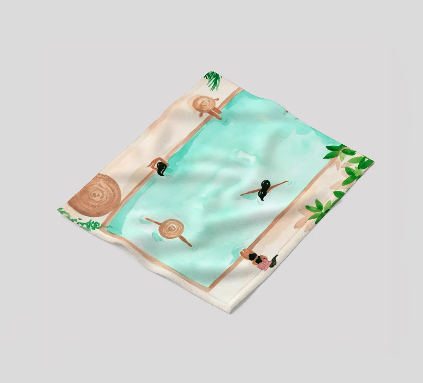 Pool Day fleece blanket by hite Shop