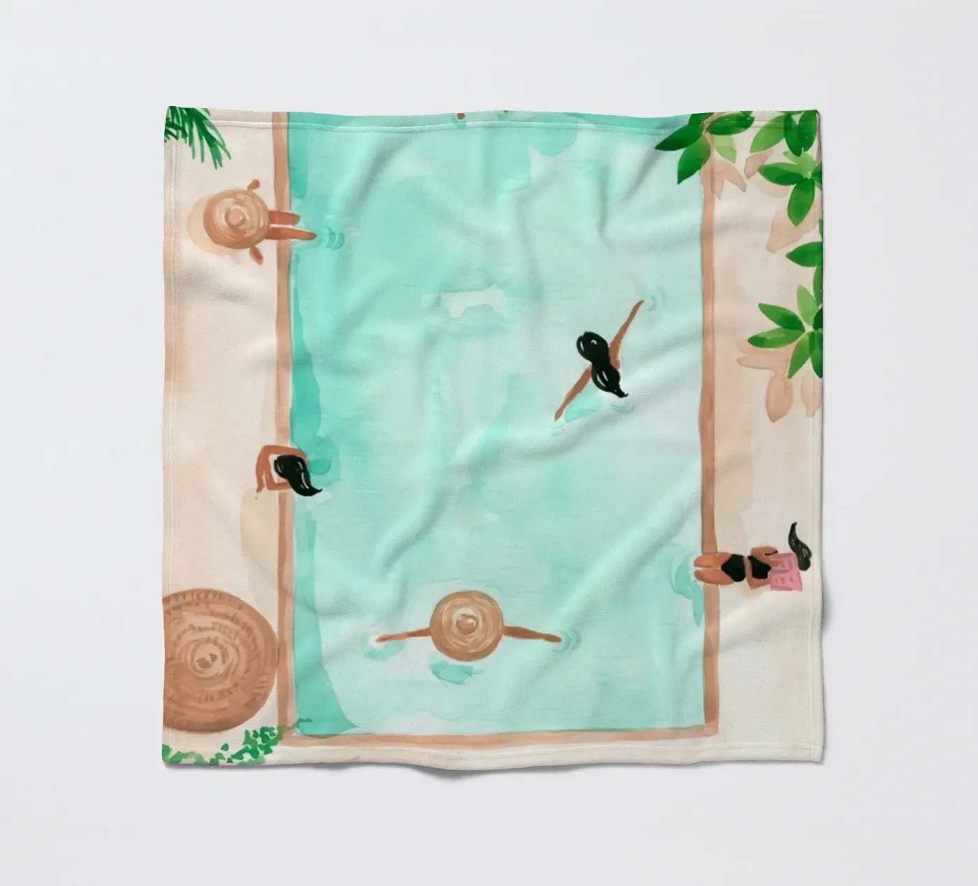 Pool Day fleece blanket by hite Shop