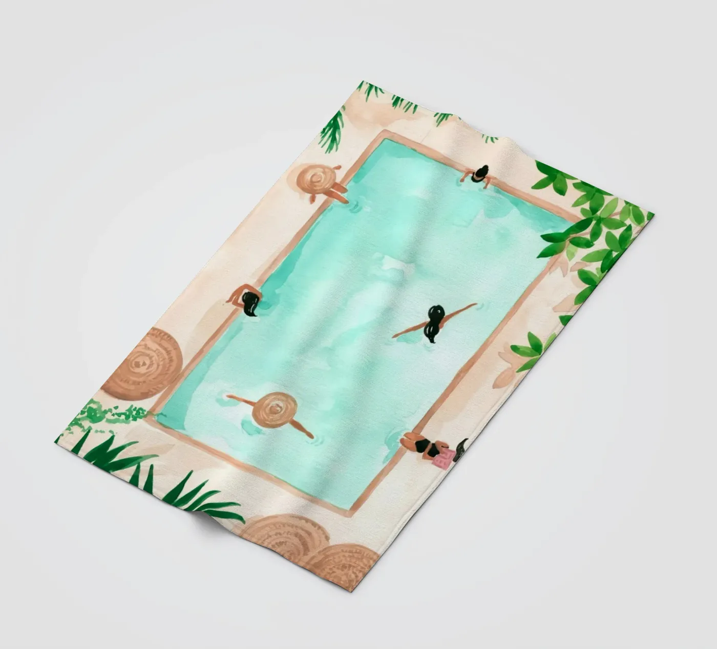 Pool Day fleece blanket by hite Shop