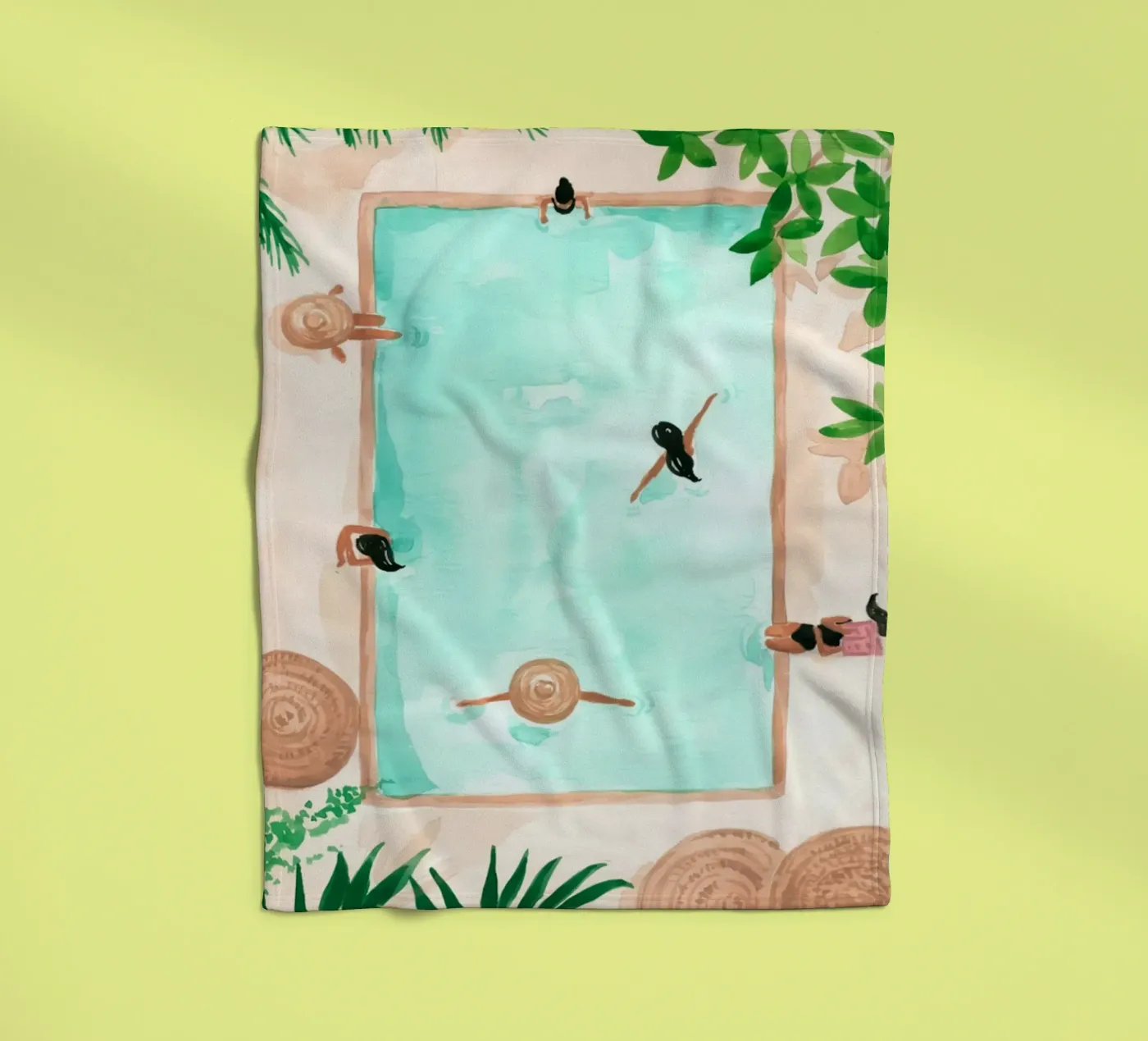Pool Day fleece blanket by hite Shop