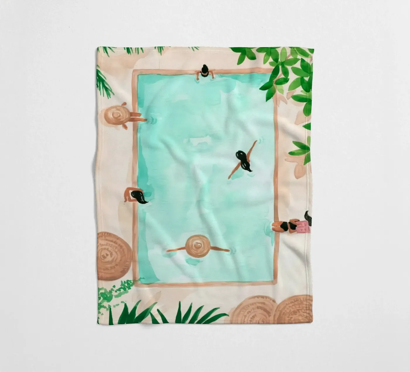Pool Day fleece blanket by hite Shop