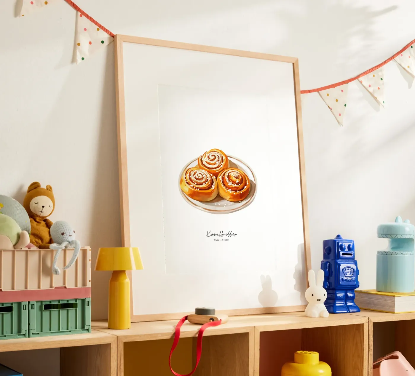 Illustration „Kanelbullar“ mit Schriftzug poster da Nordljus Design Studio
