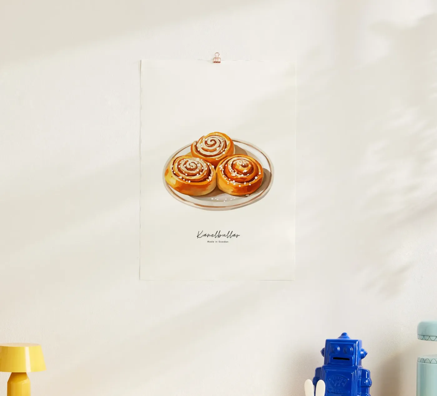 Illustration „Kanelbullar“ mit Schriftzug poster da Nordljus Design Studio