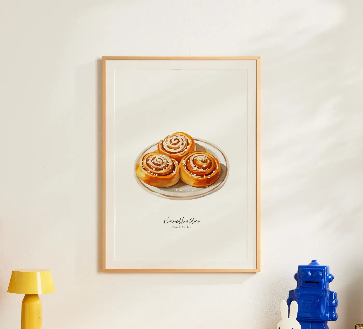 Illustration „Kanelbullar“ mit Schriftzug poster da Nordljus Design Studio