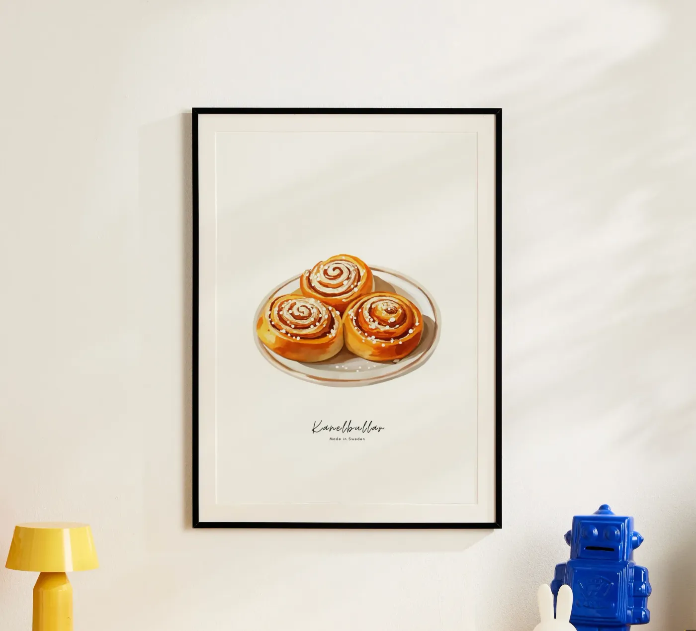 Illustration „Kanelbullar“ mit Schriftzug poster da Nordljus Design Studio