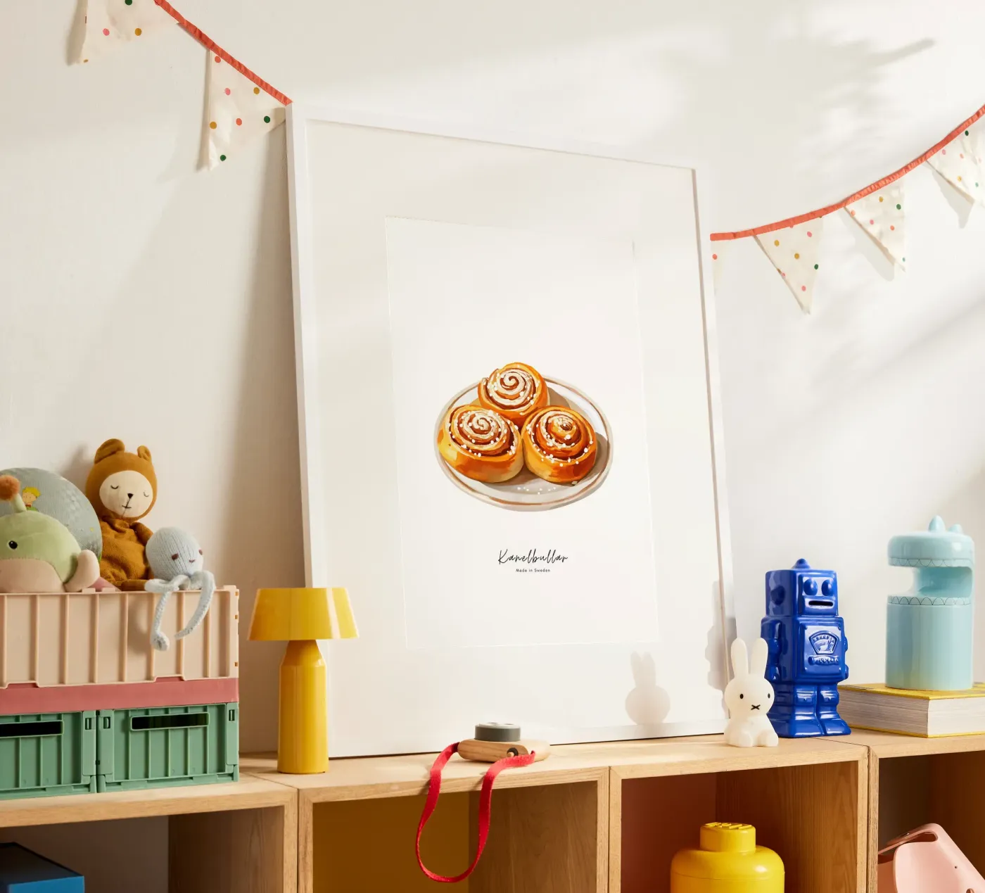Illustration „Kanelbullar“ mit Schriftzug poster da Nordljus Design Studio