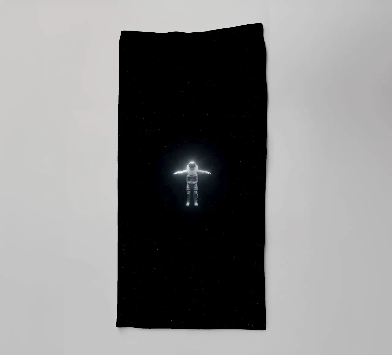 Glowing Astronaut Floating Alone in Deep Space Artwork towel by Cosmic Reverie Studio
