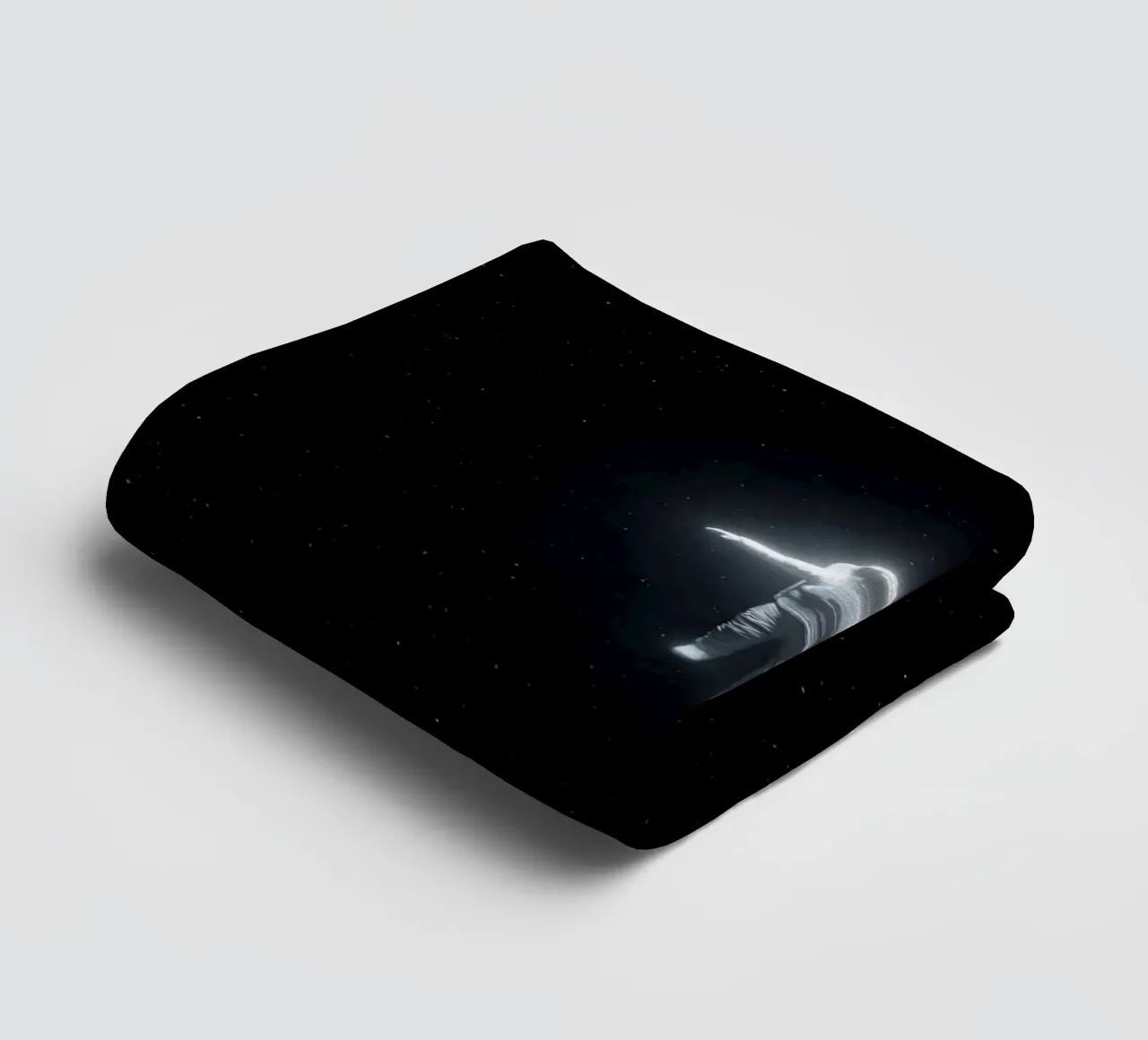 Glowing Astronaut Floating Alone in Deep Space Artwork towel by Cosmic Reverie Studio