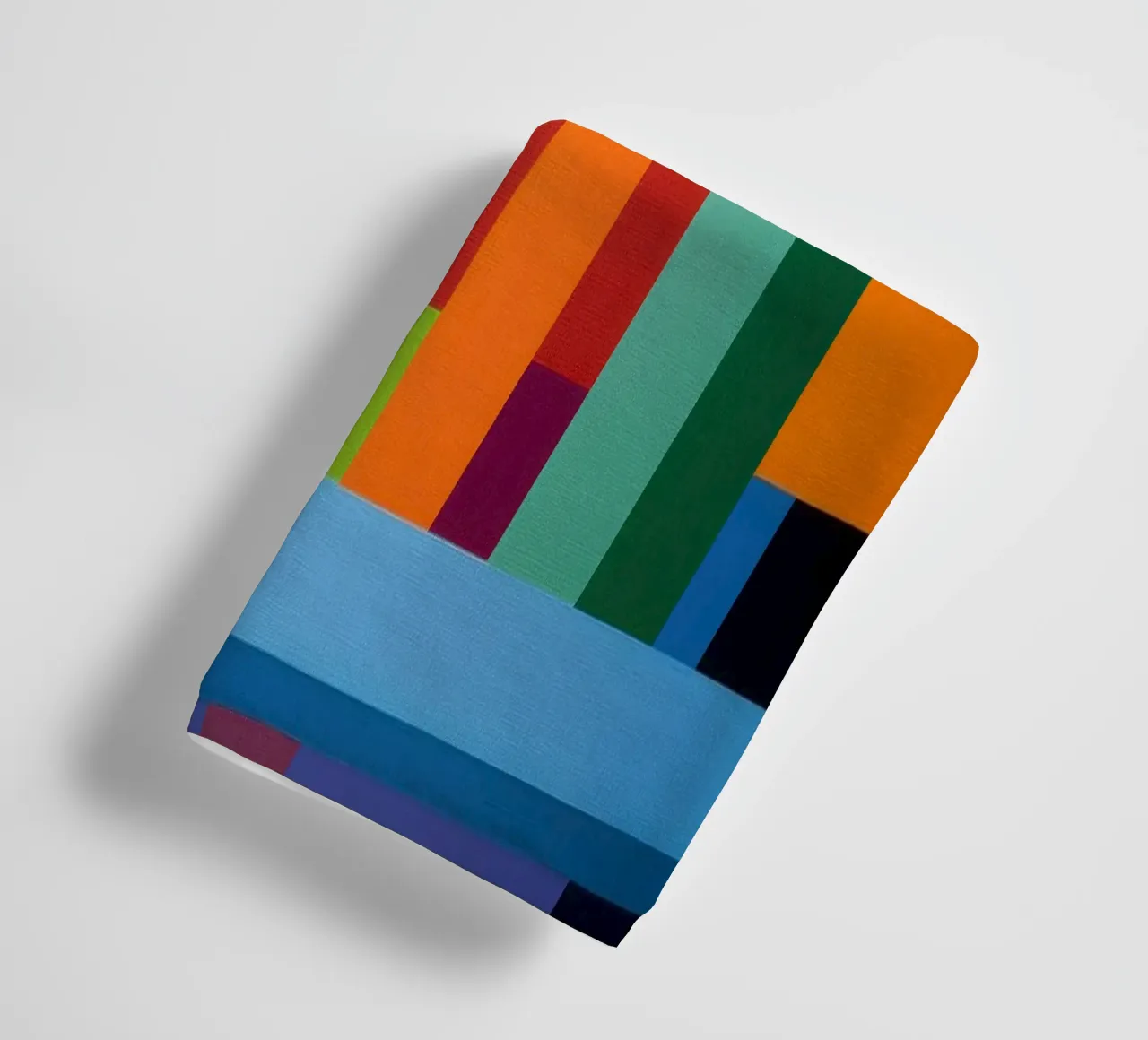 Horizontal connection | Abstract canvas painting towel by Autofocus