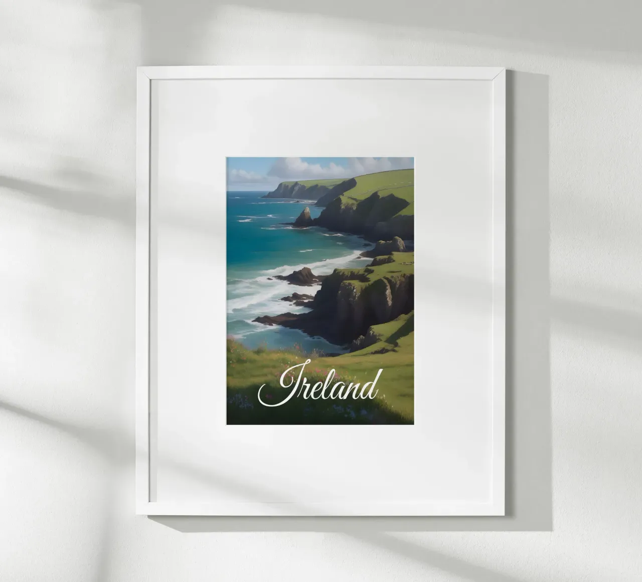 Scena della costa irlandese poster da Charnwood Prints