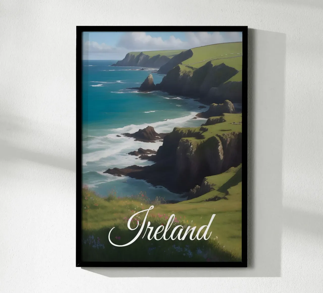 Scena della costa irlandese poster da Charnwood Prints