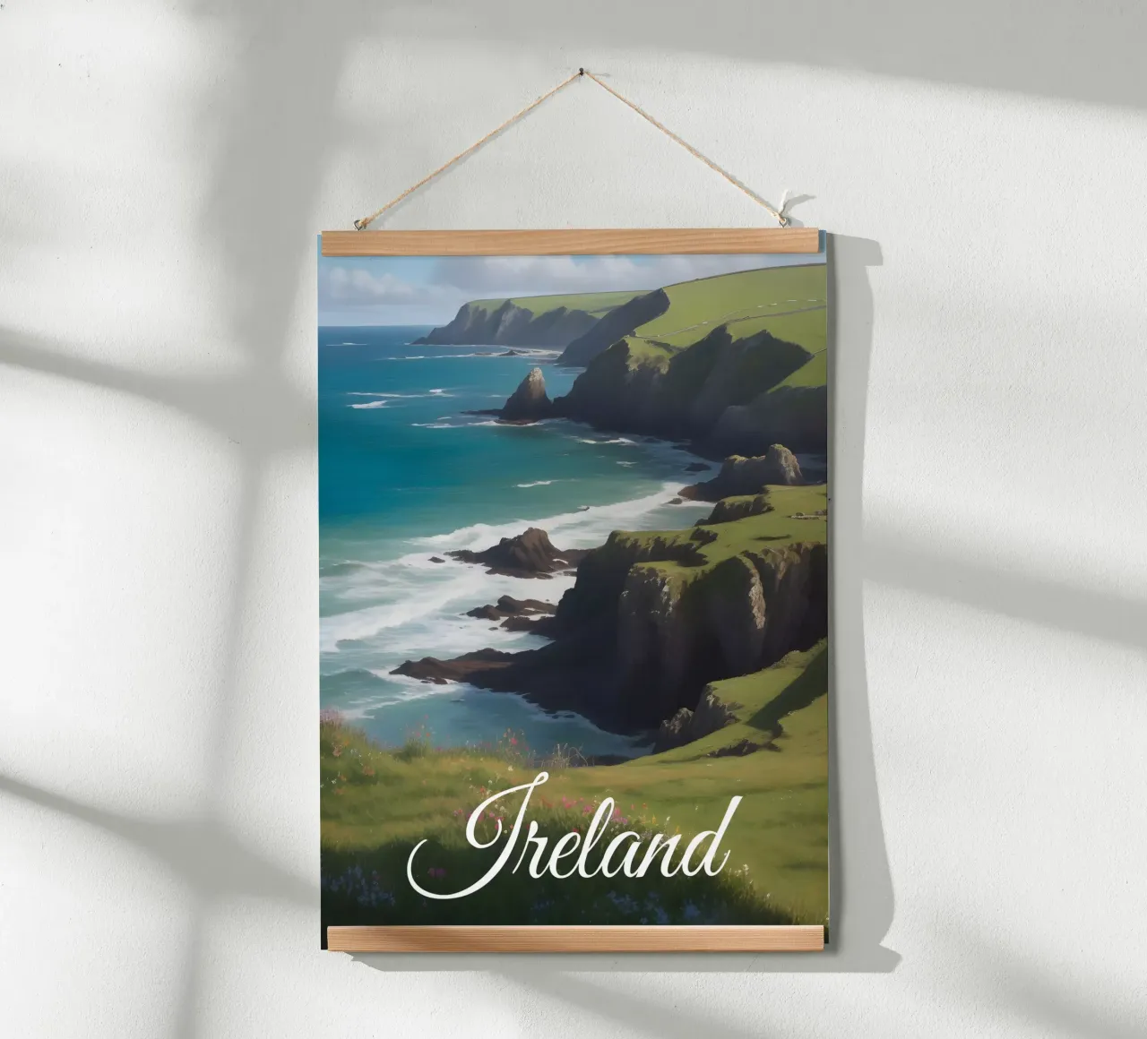 Scena della costa irlandese poster da Charnwood Prints