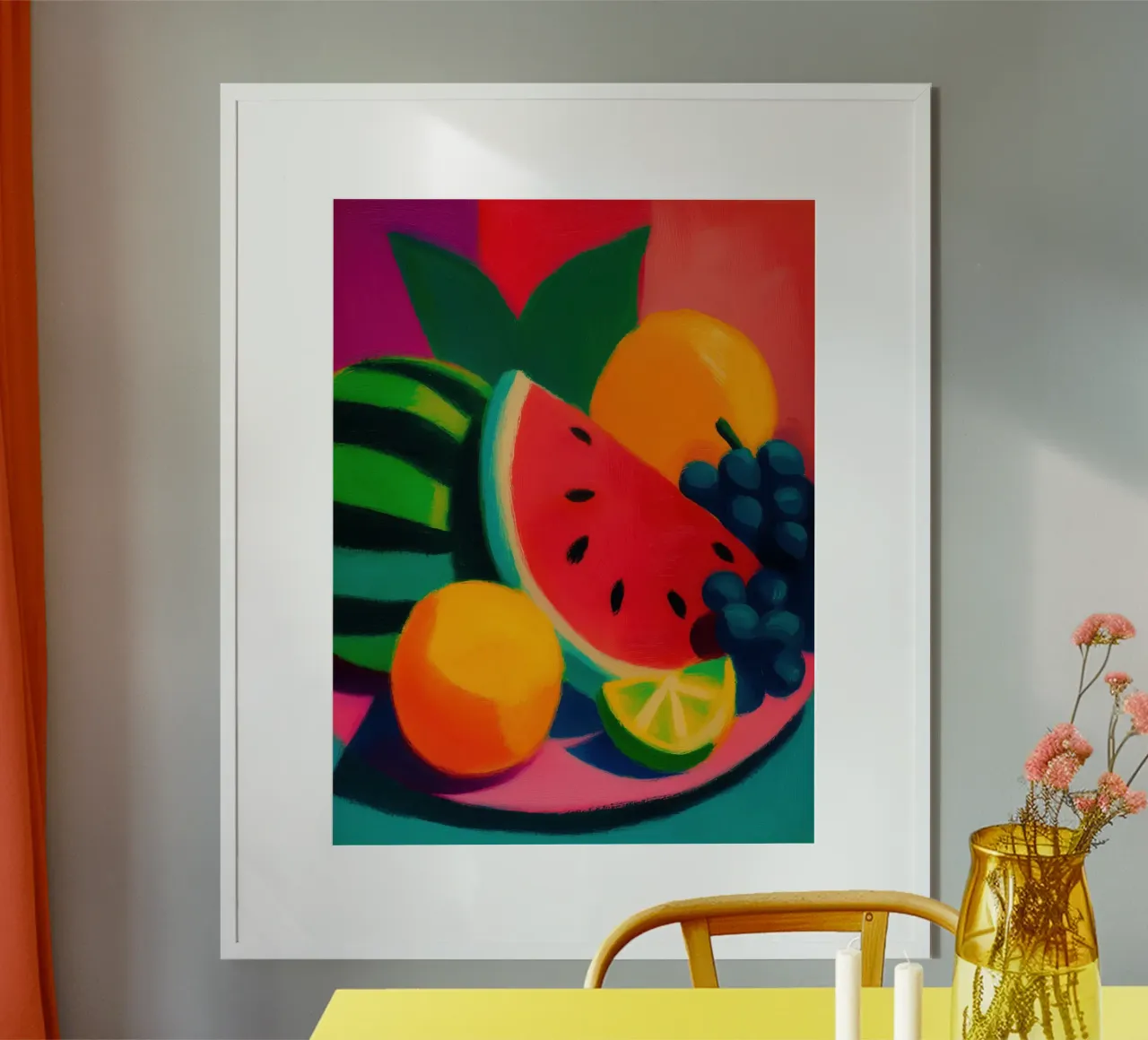 Juicy melon party | Canvas painting poster by Autofocus