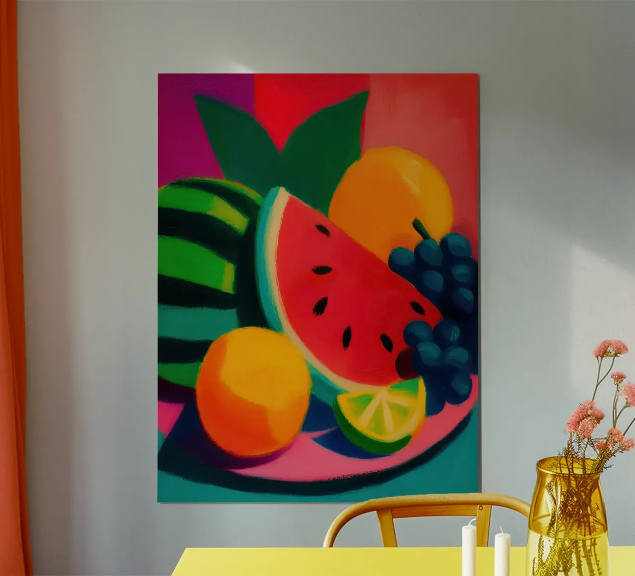 Juicy melon party | Canvas painting poster by Autofocus