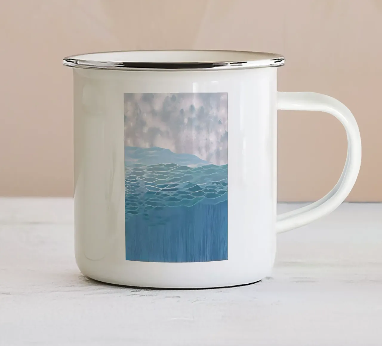 Ninna nanna dell'oceano tazza in smalto da Artistic-shop