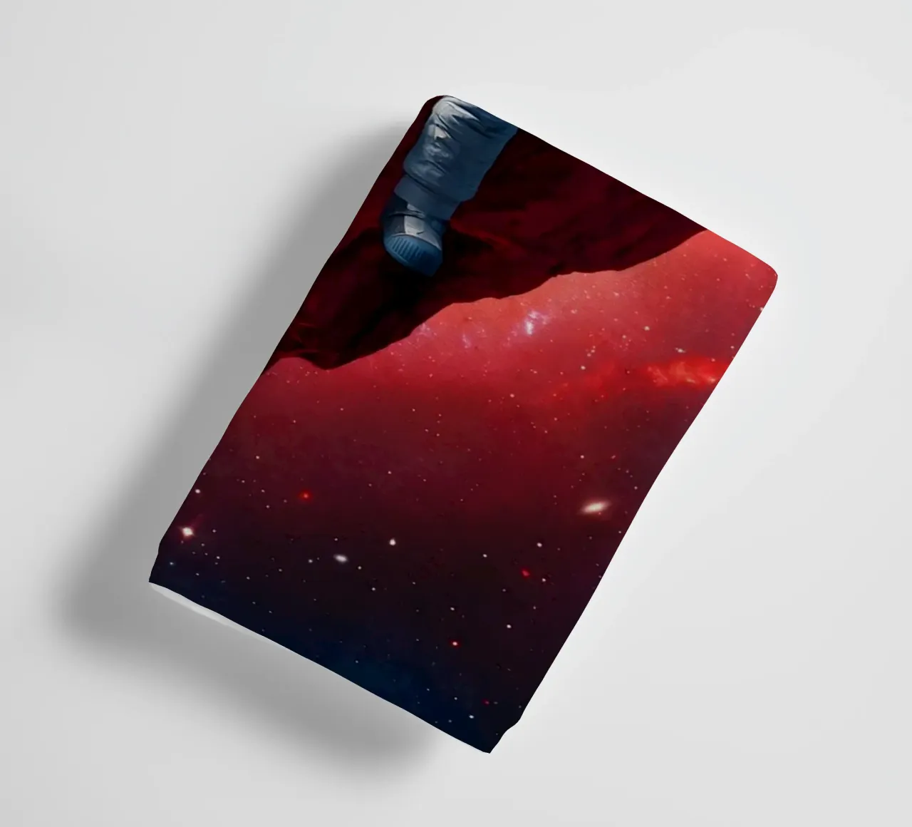 Astronaut on Floating Rock – Surreal Cosmic Space Art Print towel by Cosmic Reverie Studio