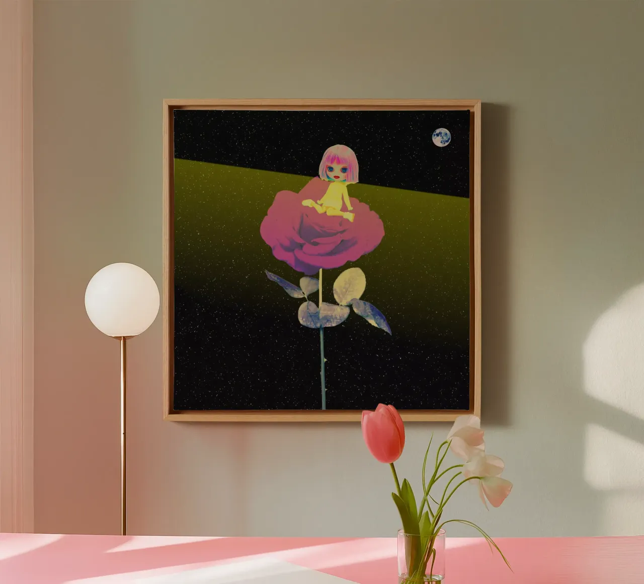 Ray of Light canvas with Floater frame by lipecobr
