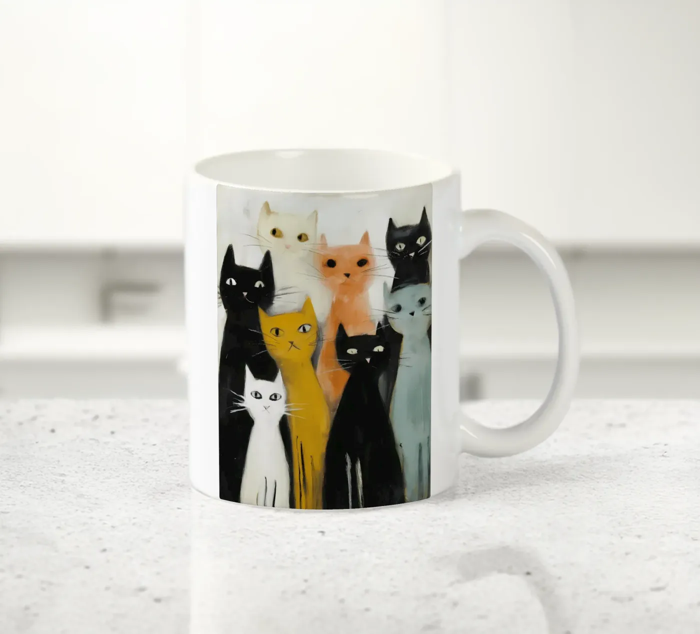 Cats ceramic mug by IamHomeDesigns
