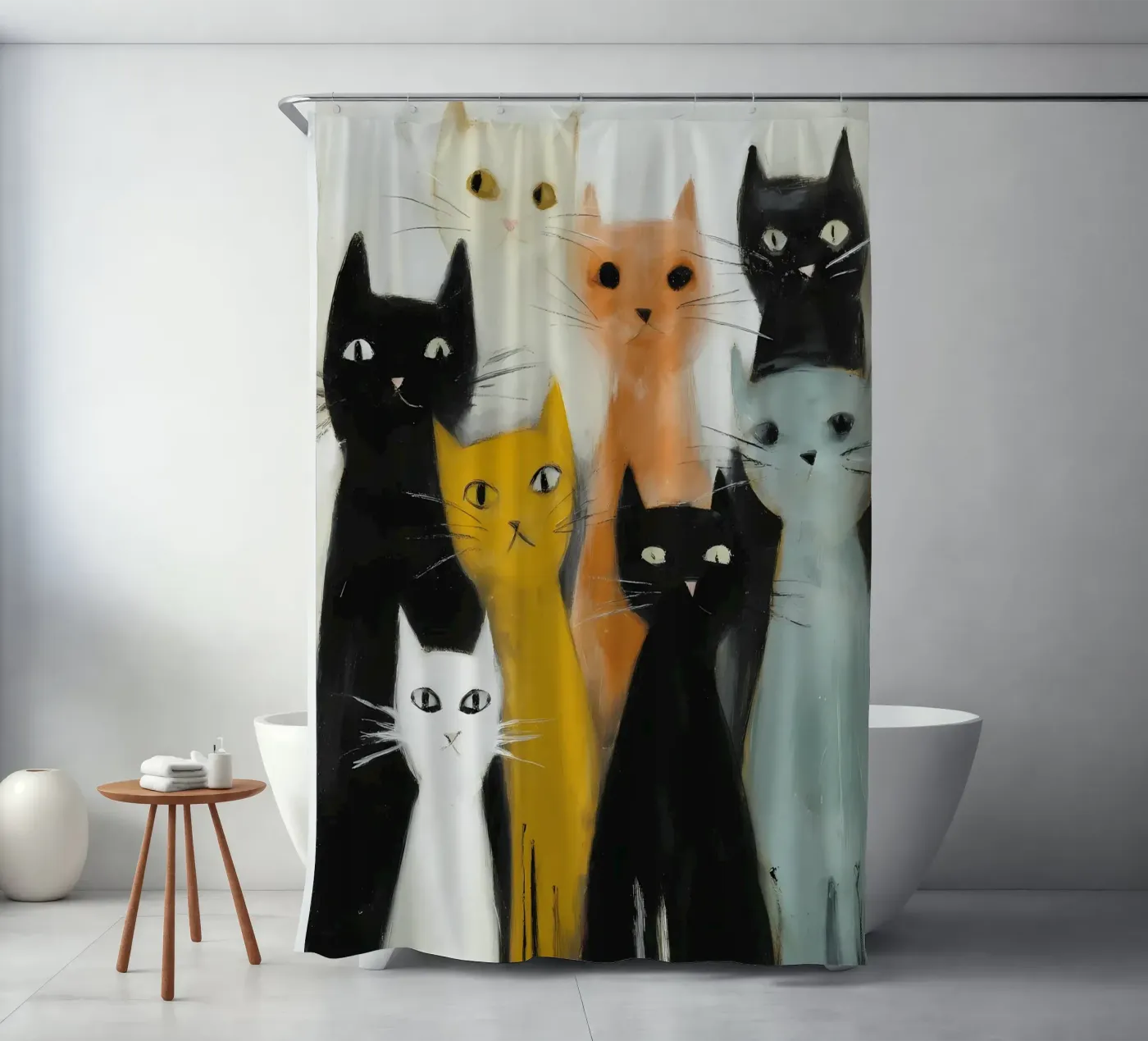 Katzen Duschvorhang von IamHomeDesigns