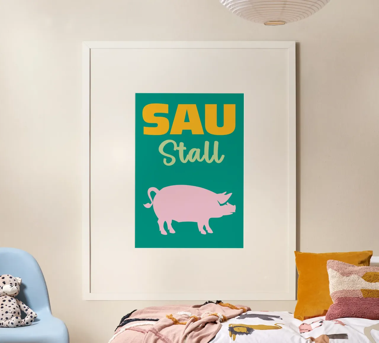 Saustall poster van Colorful Homes