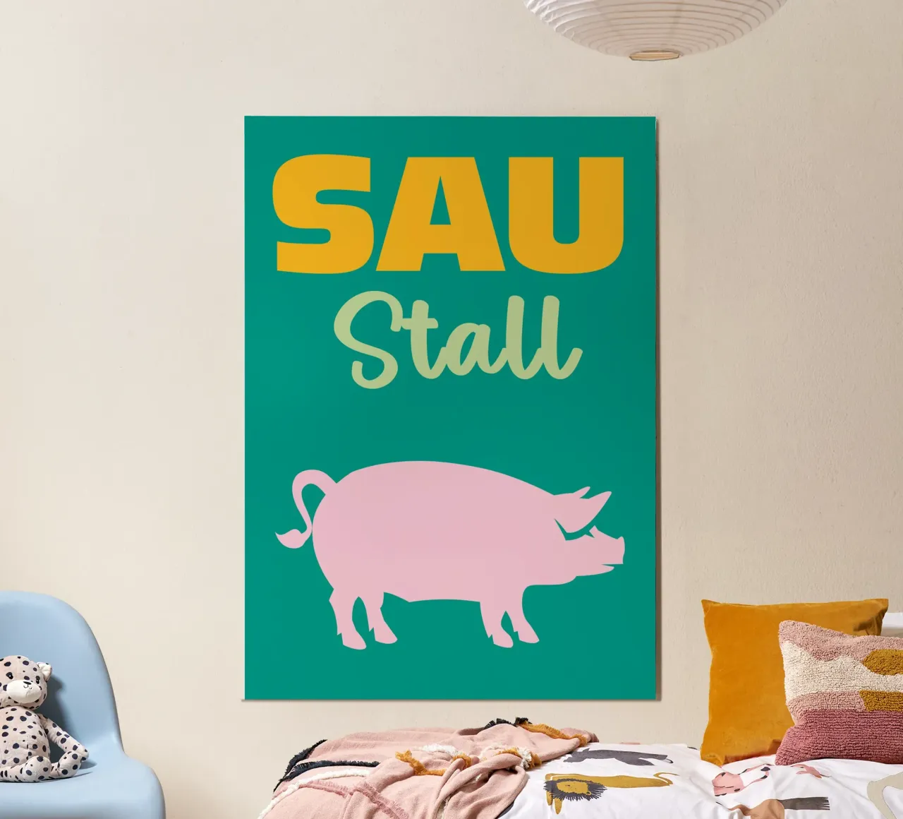 Saustall poster van Colorful Homes