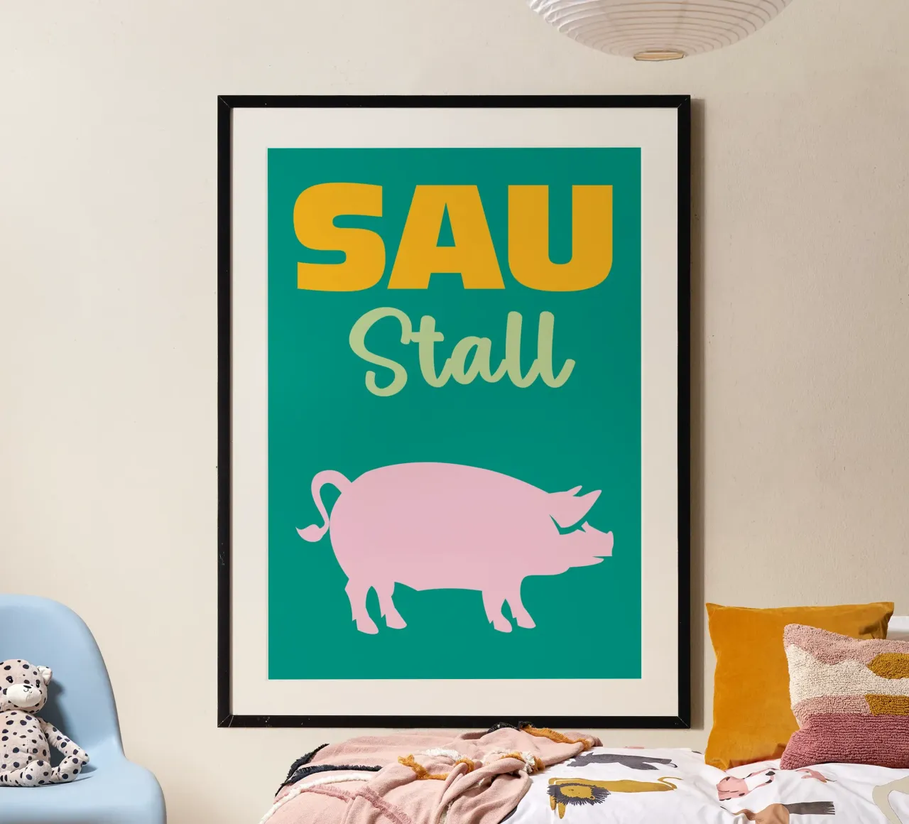 Saustall poster van Colorful Homes