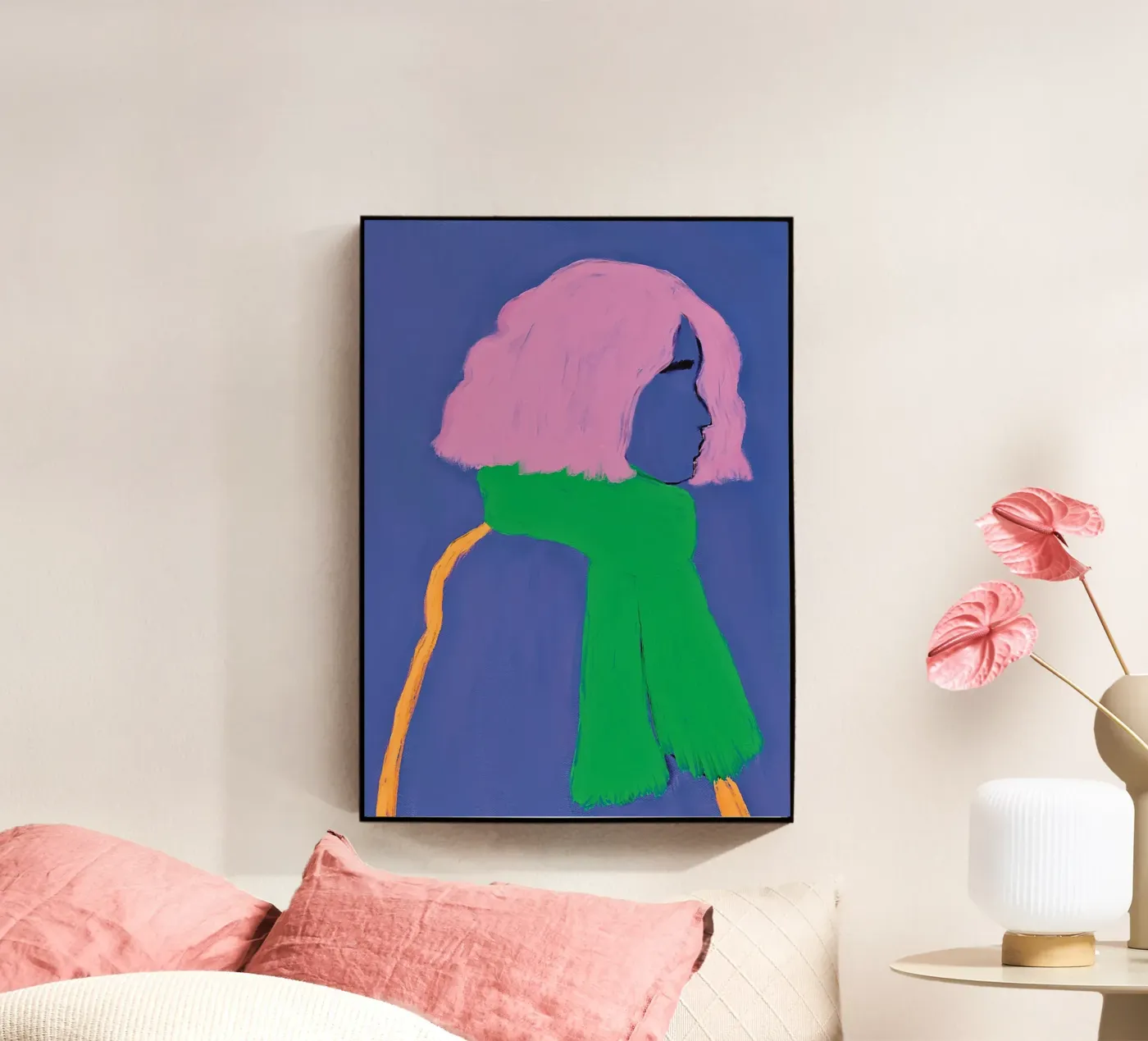 The green scarf plexiglas de tainah negreiros