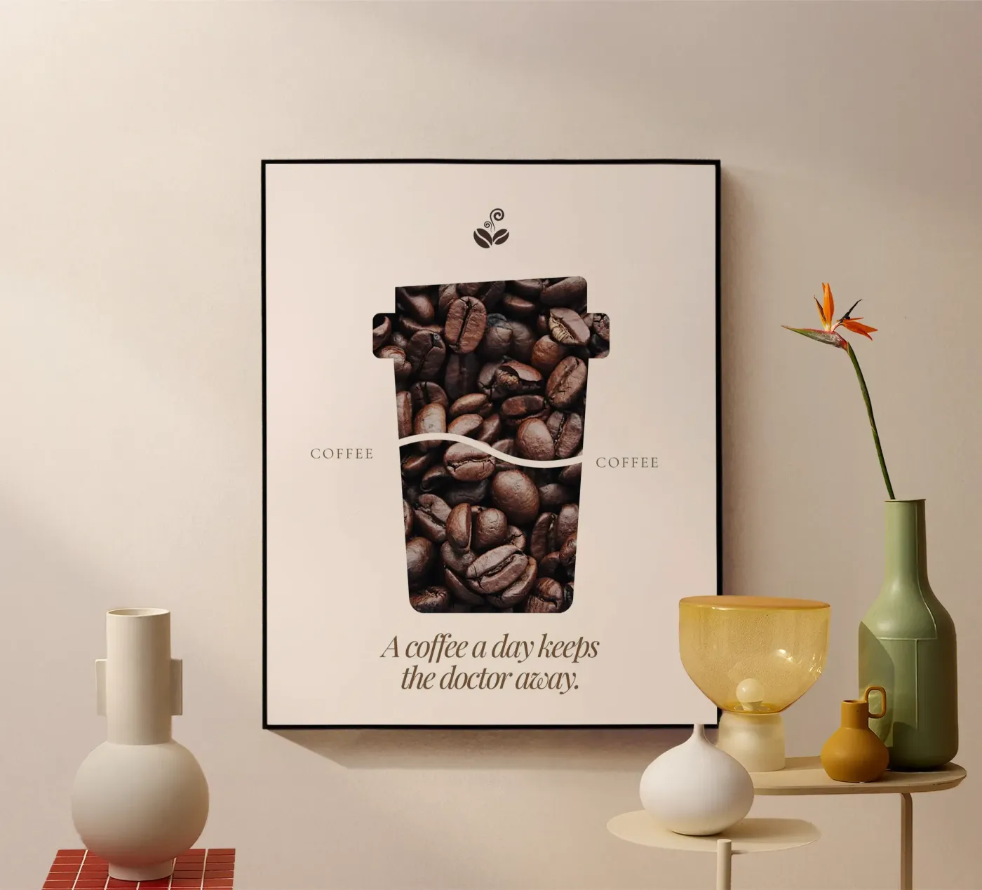 A COFFEE A DAY acrylic glass by COFFEE CLUB