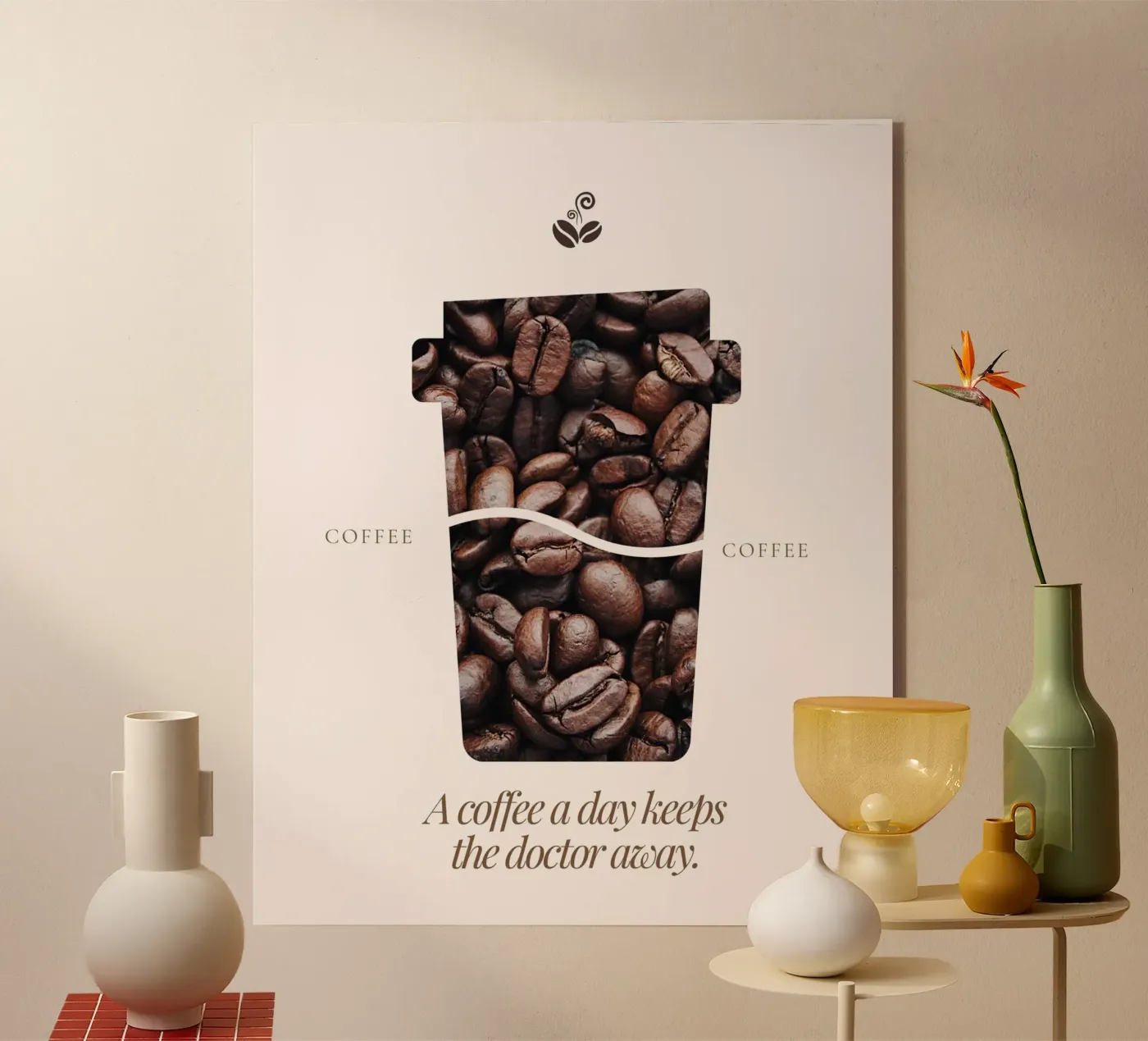 A COFFEE A DAY acrylic glass by COFFEE CLUB