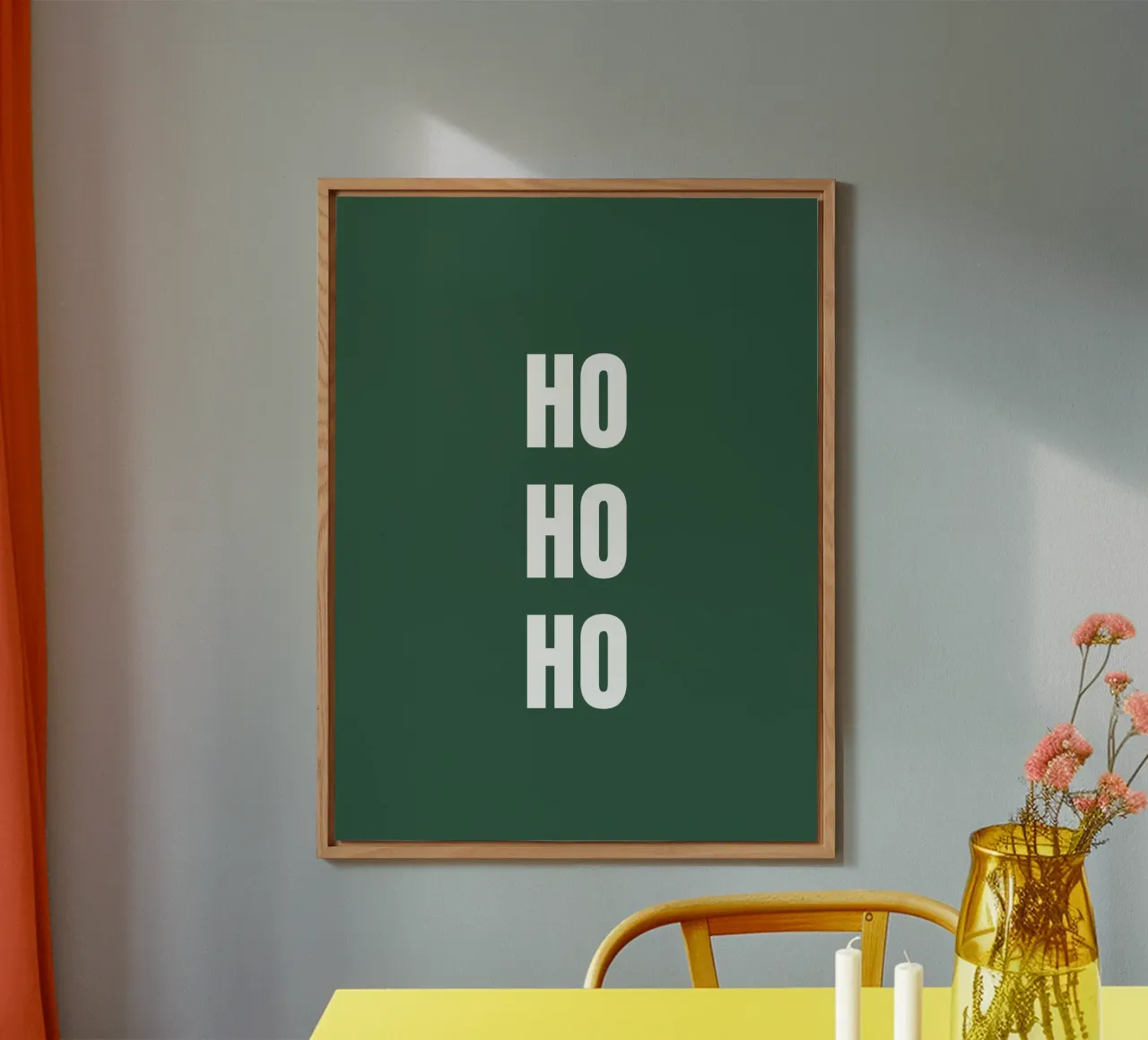 HO HO HO, Merry Christmas alu-dibond by RB-Quotes