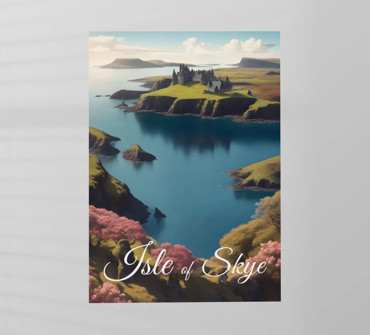 Scena dell'isola di Skye pellicola backlit da Charnwood Prints