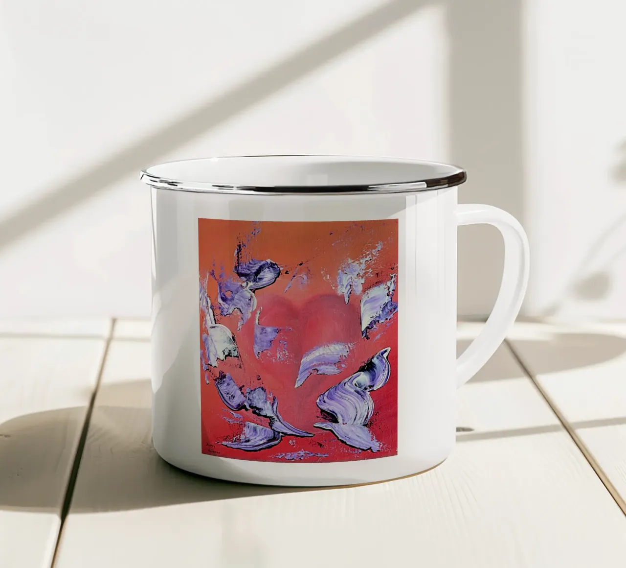 IL MIO CUORE PER VOI. tazza in smalto da Little treasures for your home