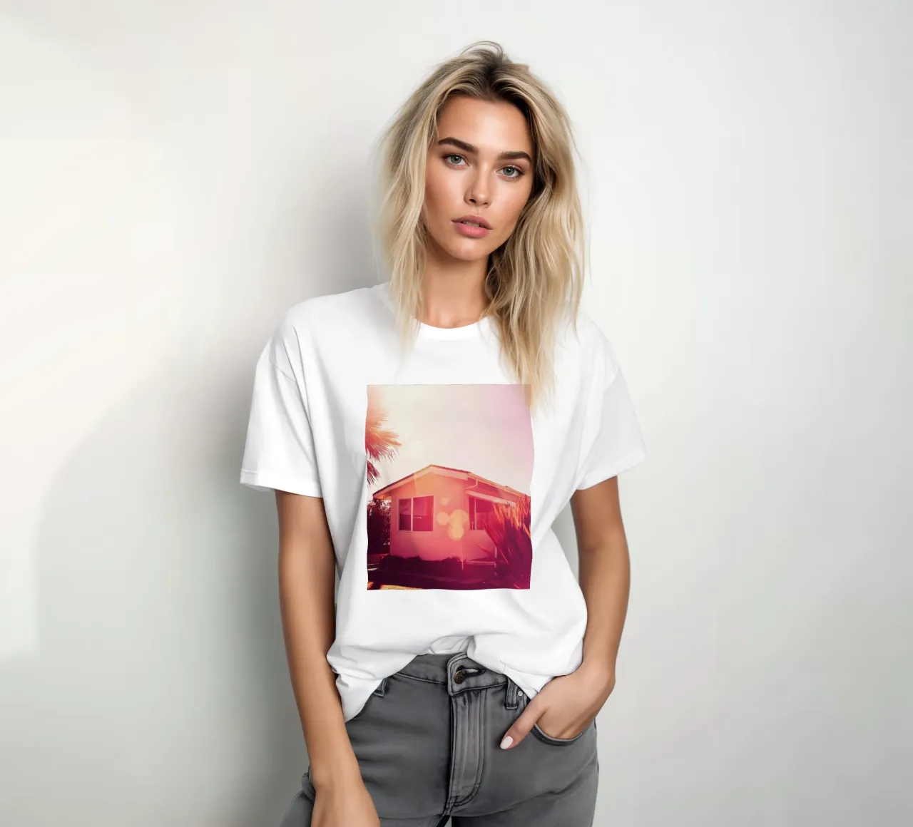 Pink LA t-shirt da Affiches Minimalistes