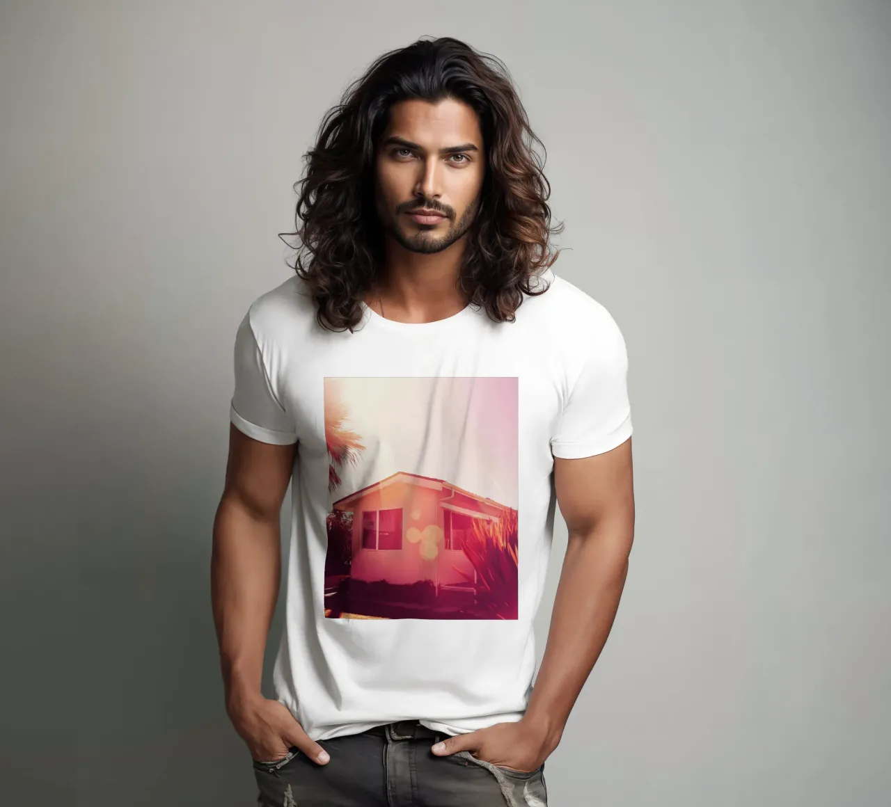 Pink LA t-shirt da Affiches Minimalistes
