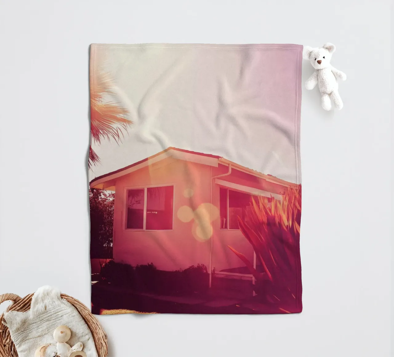 Pink LA coperta in pile da Affiches Minimalistes