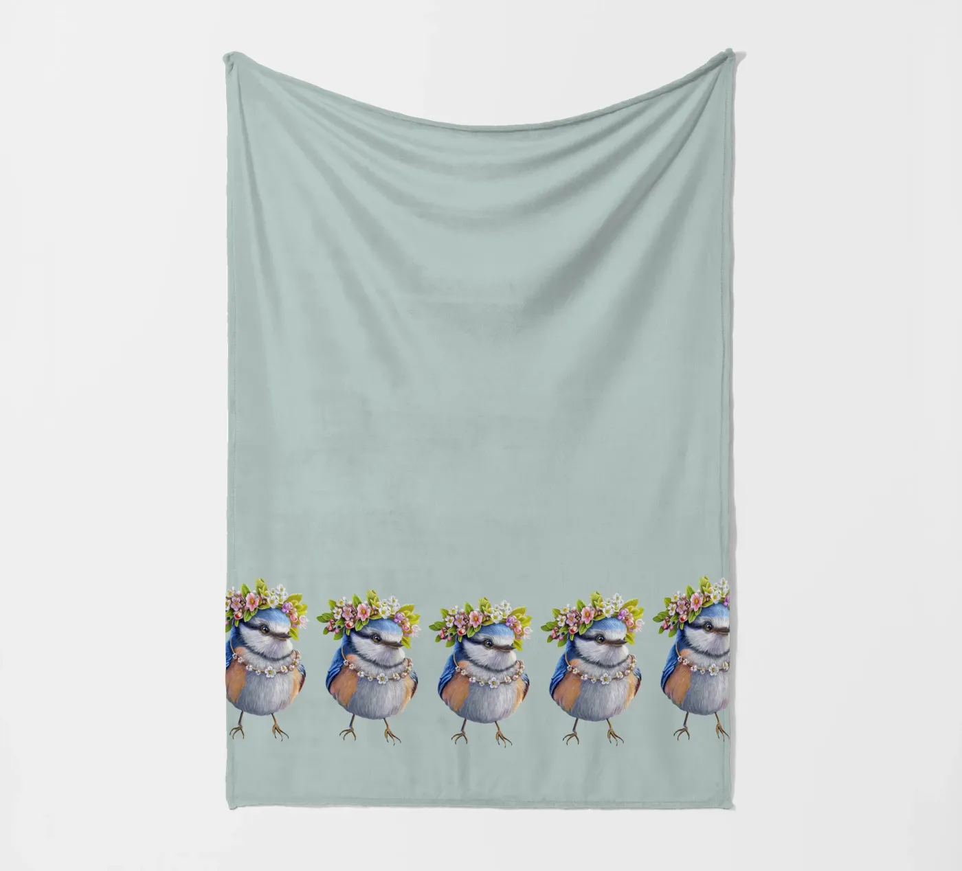 Frühlingsvogel Fleecedecke von Graphit und Farbe
