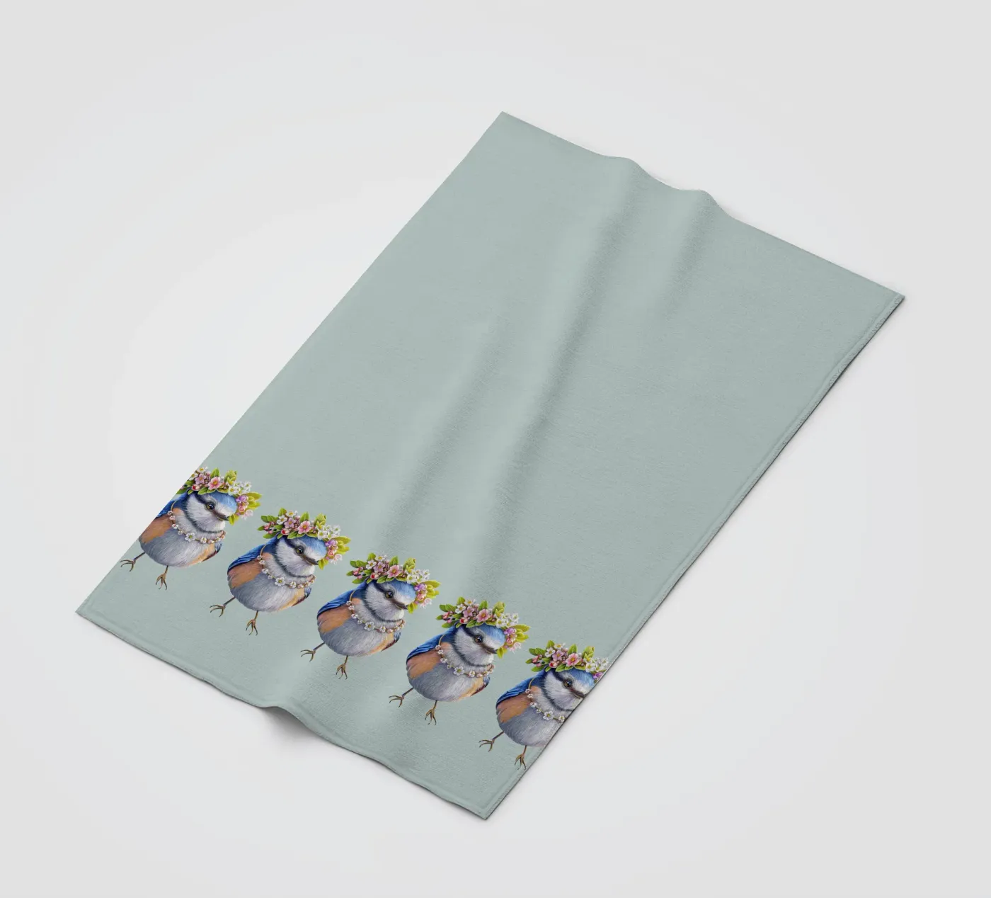 Frühlingsvogel Fleecedecke von Graphit und Farbe