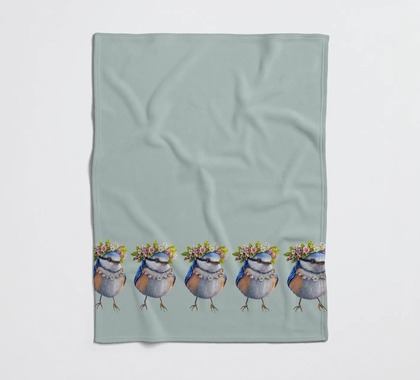 Frühlingsvogel Fleecedecke von Graphit und Farbe