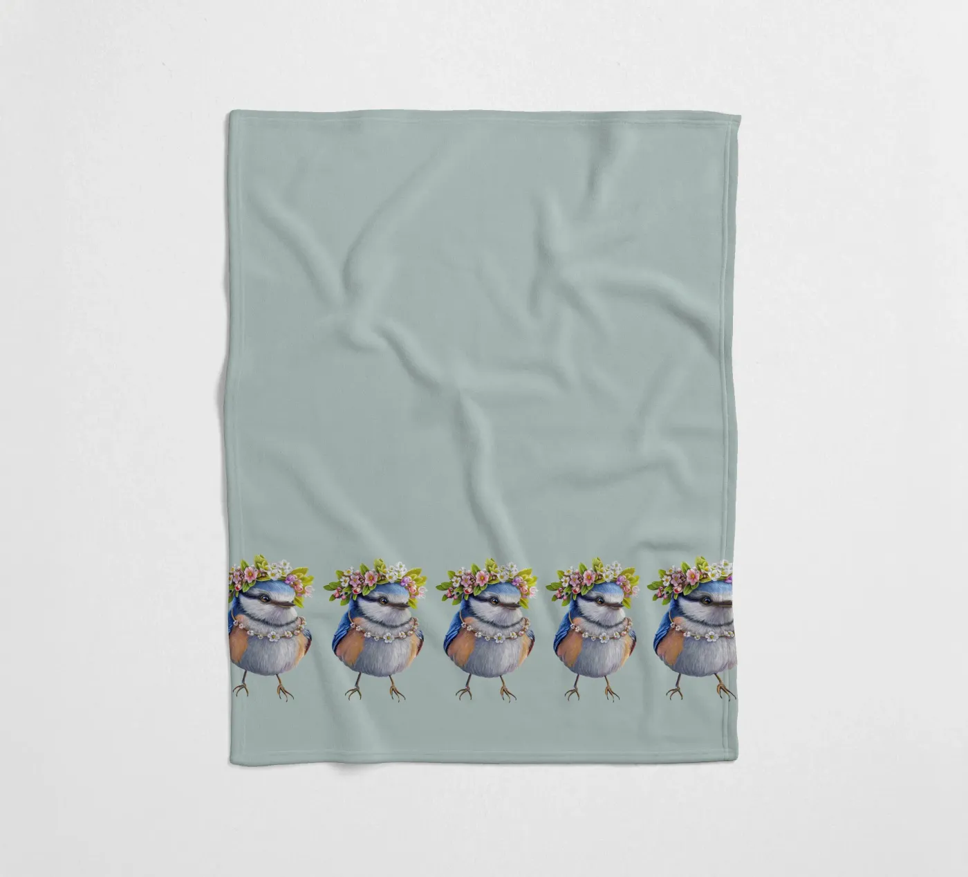 Frühlingsvogel Fleecedecke von Graphit und Farbe