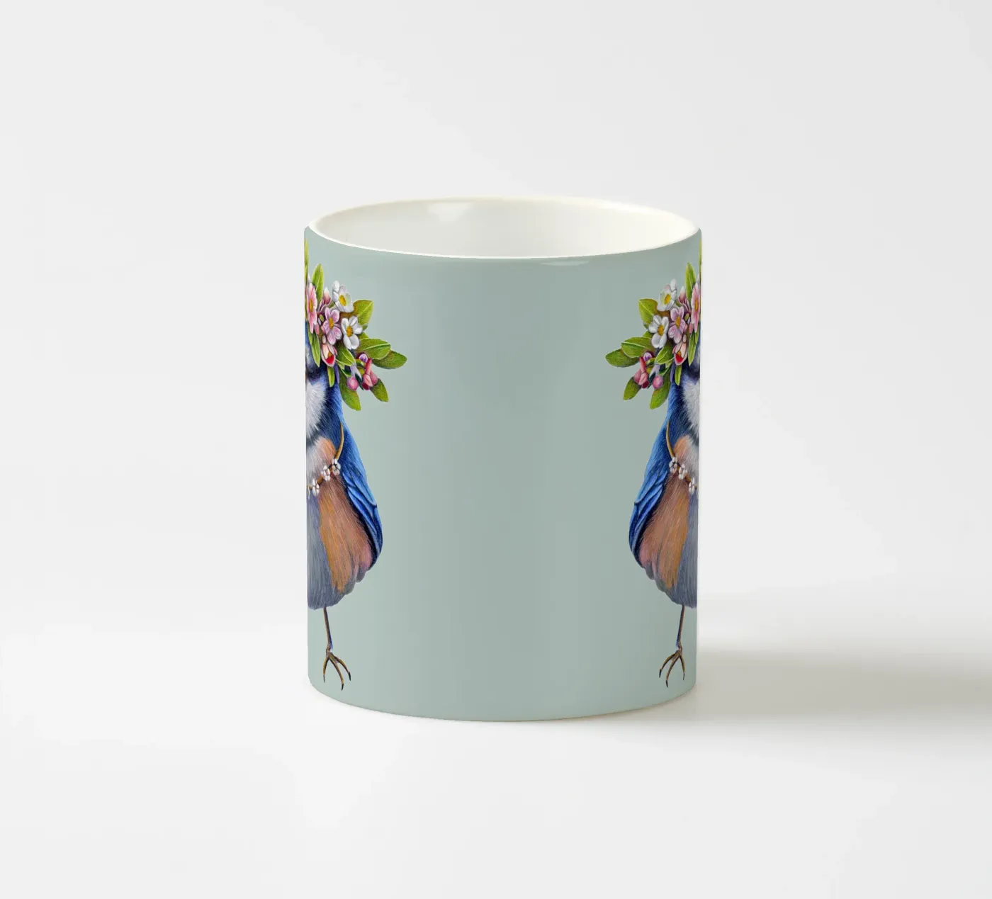 Spring Bird ceramic mug by Graphit und Farbe