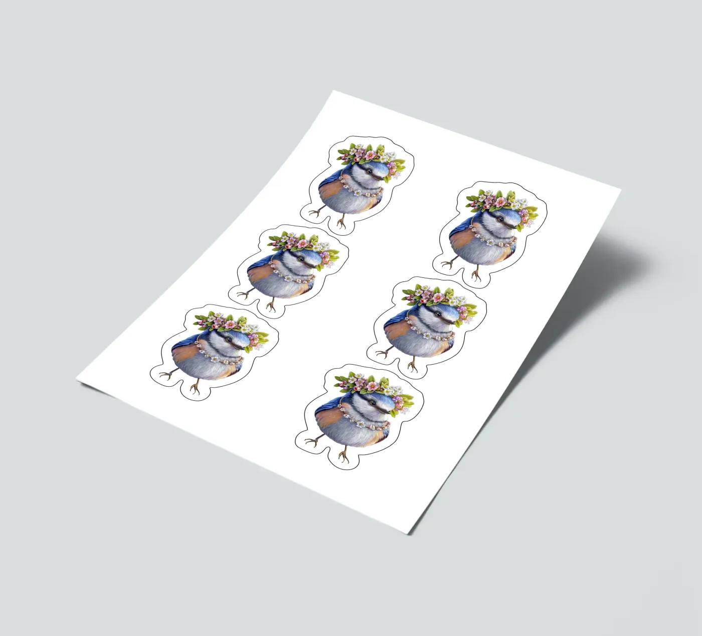 Spring Bird sticker sheet by Graphit und Farbe