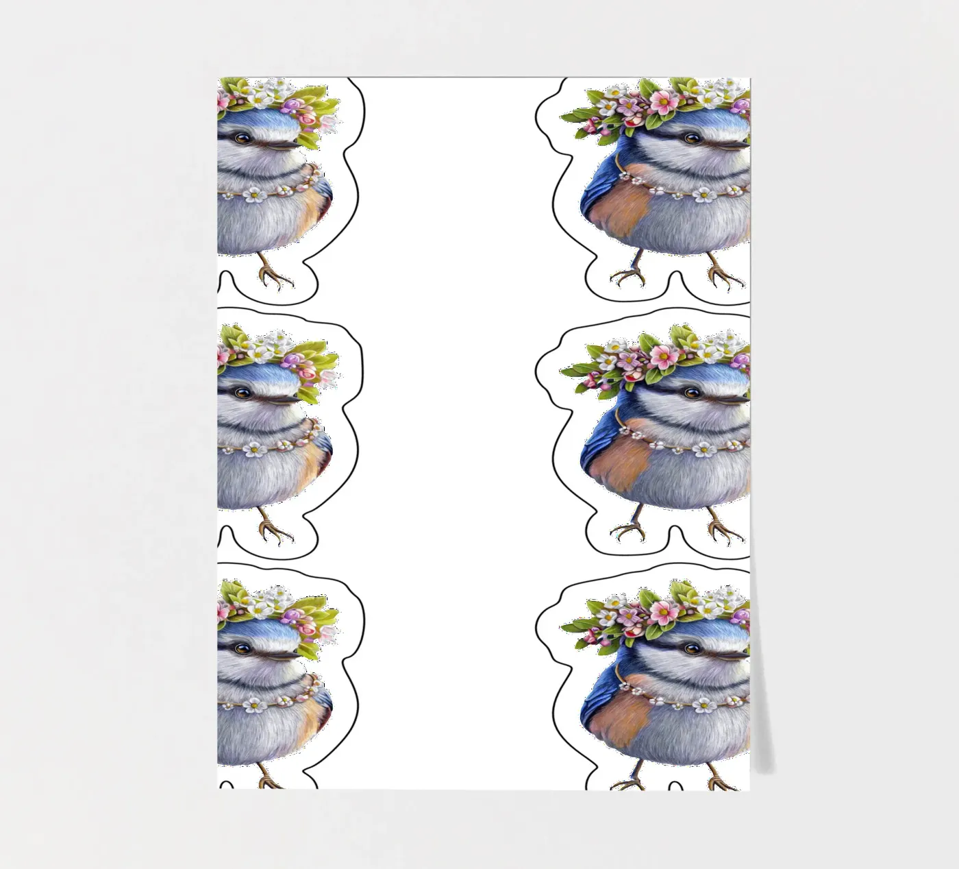 Spring Bird sticker sheet by Graphit und Farbe