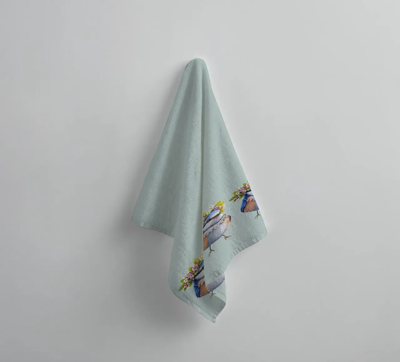 Spring Bird towel by Graphit und Farbe