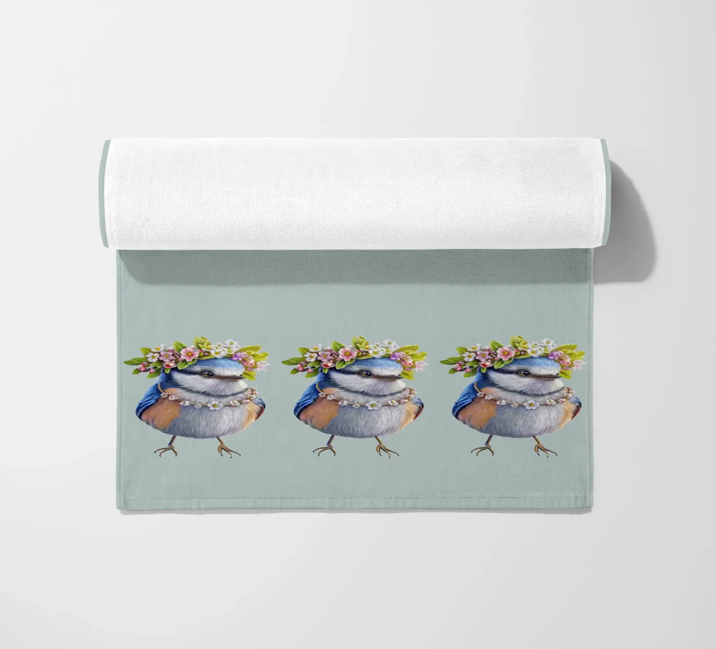 Spring Bird beach towel by Graphit und Farbe